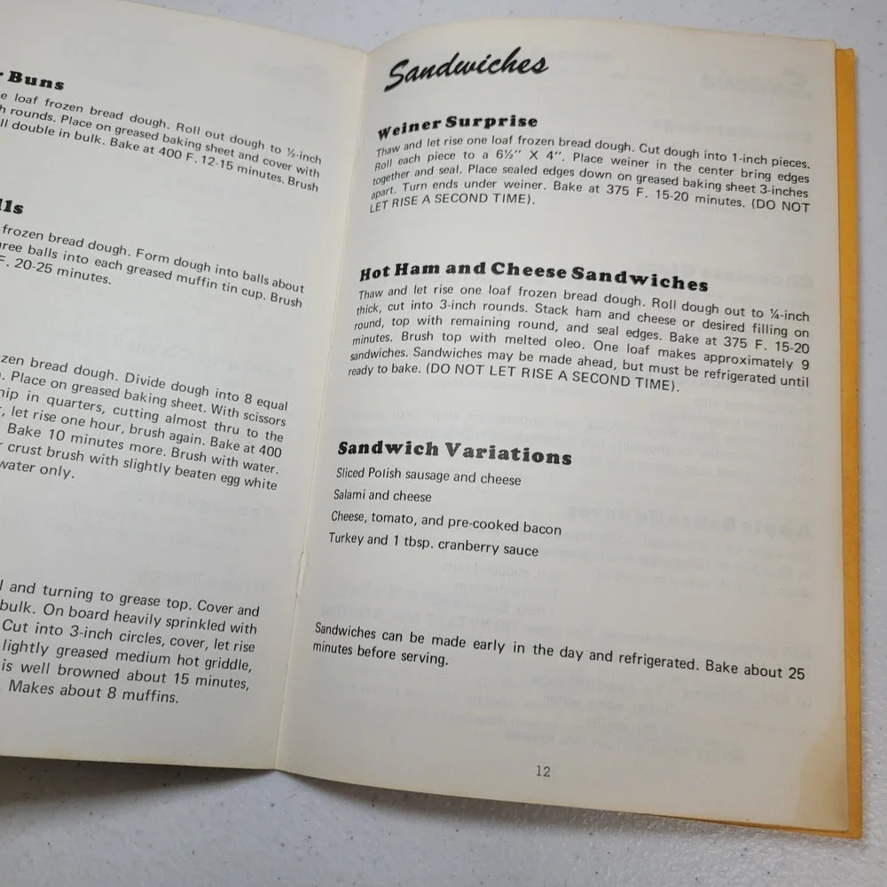 How to Use Frozen Bread Dough Vintage 1977 Cookbook Kit-an-Kaboodle Budget